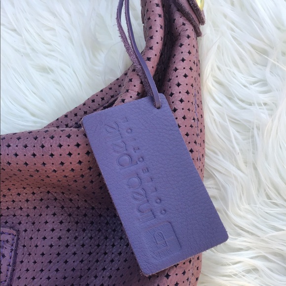 [SOLD] Linea Pelle Dylan Perforated Leather Hobo - Picture 4 of 4